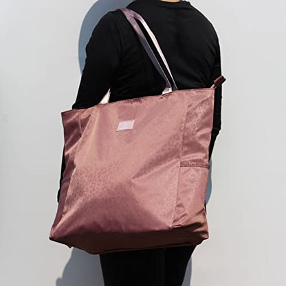 ESVAN Original Floral Water Resistant Large Tote Bag Shoulder Bag for Gym Beach Travel Daily Bags Upgraded - color: [A] D