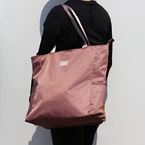 ESVAN Original Floral Water Resistant Large Tote Bag Shoulder Bag for Gym Beach Travel Daily Bags Upgraded - color: [A] D