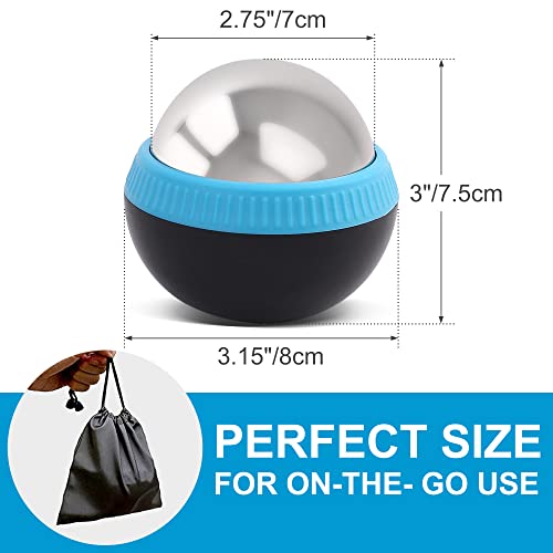 Cryosphere Massage Roller Ball for Body Muscle Relief, Set of 2 | Cold Roller Massager for Back, Neck, Deep Tissue, Foot Plantar Fasciitis, Myofascial Release, Ice Therapy Ball