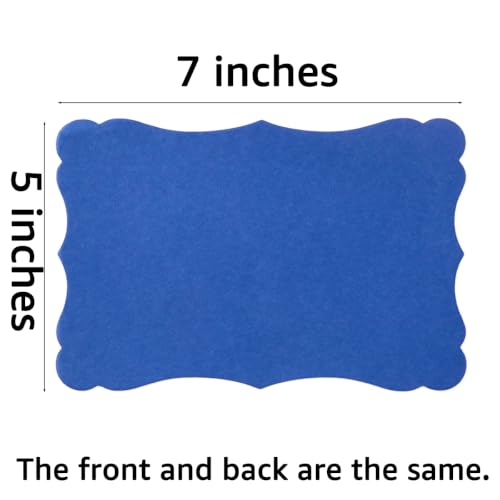 50 Pack Blank Kraft Greeting Cards, Blue, 5x7IN | Thick Cardstock Paper, For DIY Gift Cards, Menus, Baby Shower Invitations, - color: Blue, size: 5x7IN