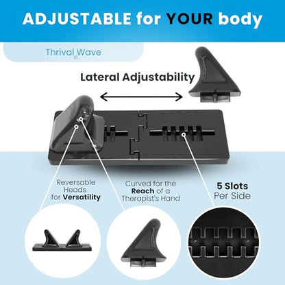Thrival Wave, Adjustable Psoas Muscle Release Tool, Carbon Black - color: Carbon Black, size: Thrival Wave
