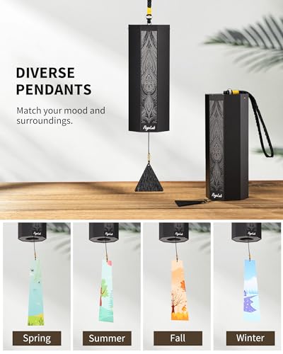 POGOLAB Wind Chimes for Meditation,Sound Healing,Dm Chord,Yoga Wind Chime for Home/Outdoor Decor