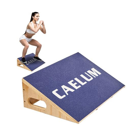 CAELUM Slant Board for Squats, Training Incline Wedge for Calf Stretching - color: Blue