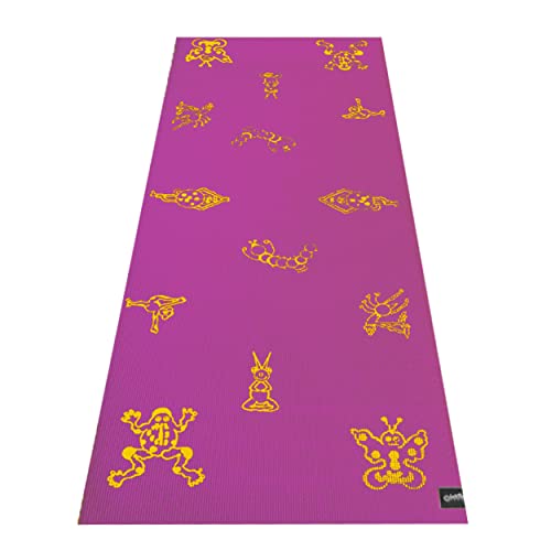 Bean Products Yoga Mat for Exercise - Non Slip Thick Comfortable Workout Floor Mat for Adults and Kids - Eco Friendly Foldable Yoga Mat for Yoga, Pilates, Gym and Stretching - color: Magenta, size: Kids (60" x 24")