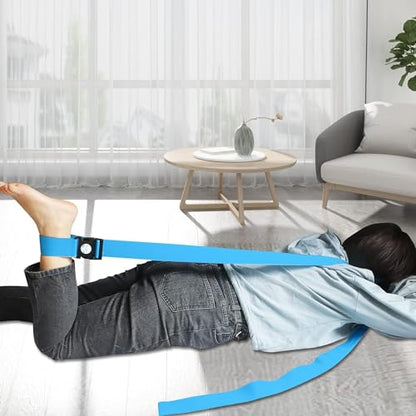 Extremity Mobilization Belt, Strap, Band Intended for Physical Therapy, Rehab, Stretching, Manual Traction, and Mobility Blue