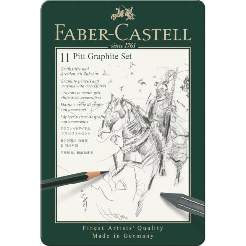Faber-Castell 11 Piece Pitt Graphite Tin Set - size: 11 Piece Set