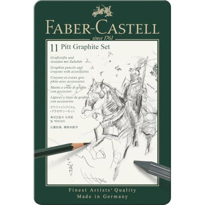 Faber-Castell 11 Piece Pitt Graphite Tin Set - size: 11 Piece Set