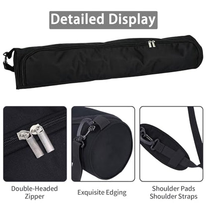 Yoga Mat Bag, Full Zip Exercise Yoga Mat Carrier Bag with Adjustable Strap, Waterproof Yoga Mat Carry Bag Strap for Most Yoga Mats to Gym Class Beach Park Travel for Women & Men (Black)