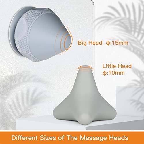 Trigger Therapy Tool with Suction Cup Manual Massage Kit to Relieve Muscle Pain and Tension - Legs Grey (2PCS) - style: Gray