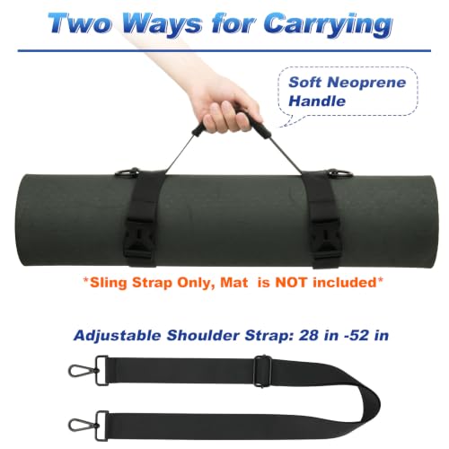 Cosmos Portable Yoga Mat Strap Mat Sling Picnic Blanket Strap with Adjustable Shoulder Strap & Handle for Festivals Picnics Camping Motorcycle Bedroll Pilates