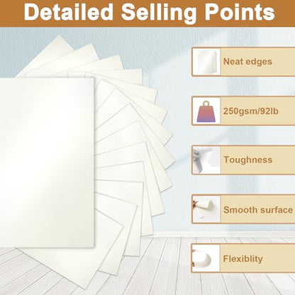 Silunkia 120 Sheets Cream Shimmer Cardstock 8.5 x 11 Off White Paper 92lb | Premium Glossy Paper Card Stock for DIY Cards Making, Wedding Invitations, Anniversaries, Business Cards, Menus - color: Cream, size: 120 Sheets