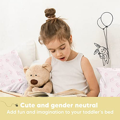 Toddler Pillow with Pillowcase 13x18 My Little Dreamy Pillow(ABC Land Rose) - color: Abc Land Rose