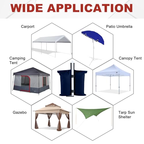 ABCCANOPY Canopy Weights 120 LBS Tent Sand Bags,4-Pack Navy Blue(No Sand) - color: Navy Blue, size: 120 LBS