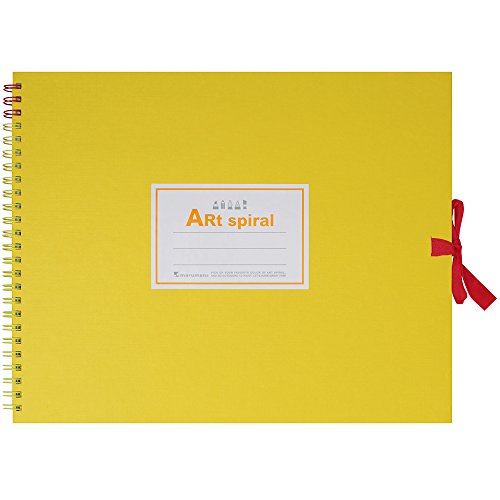 Maruman Art Spiral Sketch Book, F3, 8.74" x 11.26", 24 Sheets, Yellow | Drawing Pad With Acid-Free Art Paper & Twin-Wire Binding, Premium Drawing Paper Sketchbook, Sketch Pad Made in Japan - color: Yellow, size: F3 (8.74" x 11.26")