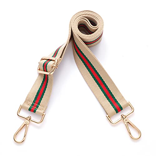 S-Jacorry Purse Strap Replacement Crossbody Wide Shoulder Strap Adjustable Canvas Straps Handbag Strap Replacement Belts - color: Gold Buckel-1991