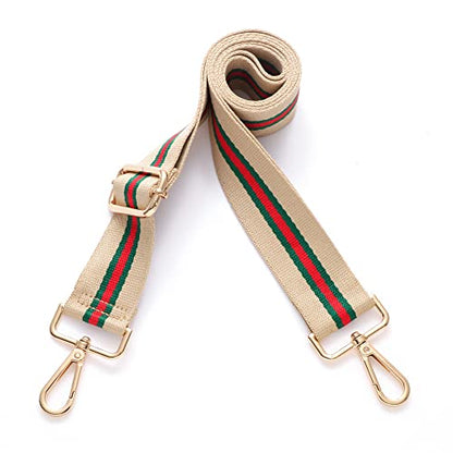 S-Jacorry Purse Strap Replacement Crossbody Wide Shoulder Strap Adjustable Canvas Straps Handbag Strap Replacement Belts - color: Gold Buckel-1991