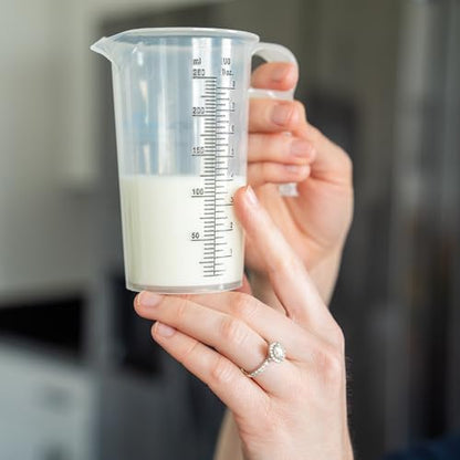 8oz 1 Cup Measure Pitcher with Convenient Conversion Chart– Food Grade - Great for Cooking, Home Hobbies, Aquariums, Pet Additives, Medical and Lab Chemicals with High Chemical Resistance by Turnah - size: 8 oz