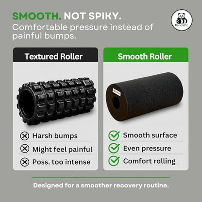 Foam Roller Set for Physical Therapy, 5-in-1 Smooth Roller Kit with Large Roller, Mini Roller, Massage Ball, Peanut Ball and Carry Bag, Designed in Germany