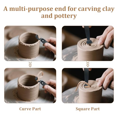 Sharpened Pottery Tool for Potter, Versatile Pottery Trimming Tools – Precision Double-Ended Clay Trimming Tool Ceramics, 1-Piece All-in-One Solution for Carving Clay & Pottery