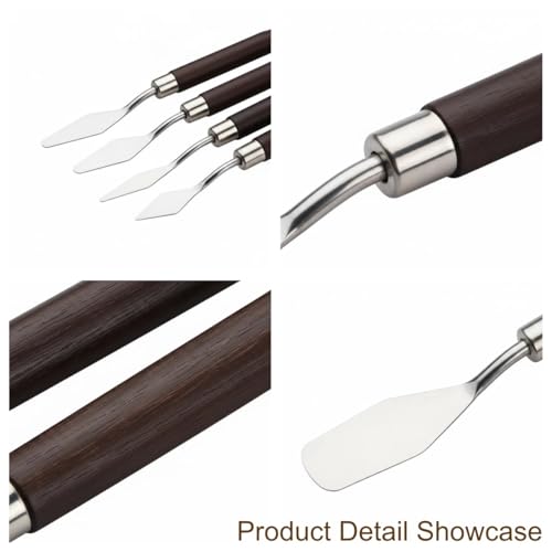 7 PCS Palette Knife Set, Flexible Steel Spatulas for Acrylic & Oil | Stainless Steel Spatulas, Acrylic & Oil, Mixing & Canvas Texturing, For Beginners & Professional Artists - color: Red