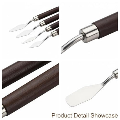 7 PCS Palette Knife Set, Flexible Steel Spatulas for Acrylic & Oil | Stainless Steel Spatulas, Acrylic & Oil, Mixing & Canvas Texturing, For Beginners & Professional Artists - color: Red