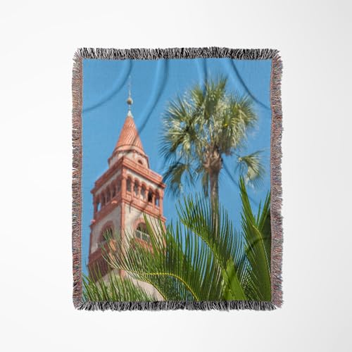 3dRose Hotel Ponce de Leon, Flagler College, Florida Woven Blanket