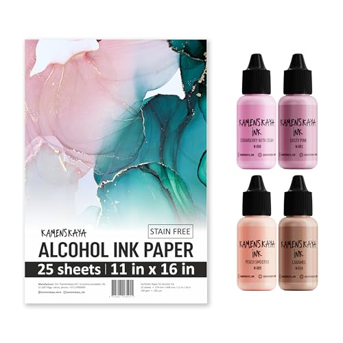 Alcohol Ink Set with Alcohol Ink Paper