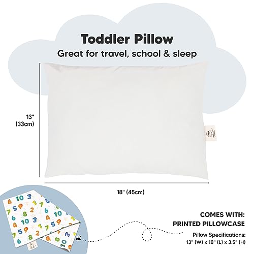 Toddler Pillow with Pillowcase, 13x18 My Little Dreamy Pillow (Dino123) - color: Dino123