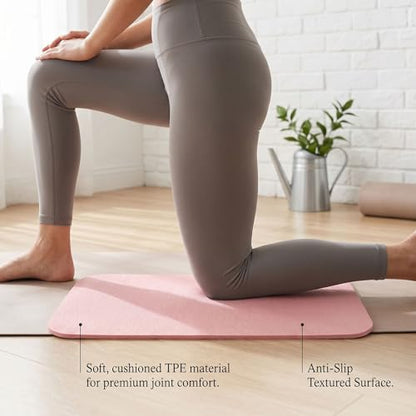 Yoga Knee Pad and Elbow Cushion, Knee Cushion Mat for Floor Exercise Home Workout - color: Light Pink