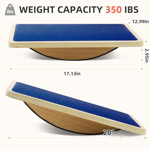 Juoe Balance Board Wobble Board,Balance Toys for Physical Therapy | Wooden Wobble Balance Board for Adults and Kids,Balance Training,Standing Desk Core Strength Balance Rocker Board - color: Blue