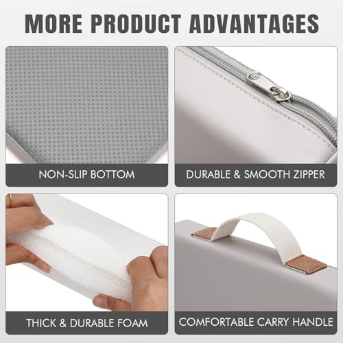 HappyPicnic Waterproof Garden Kneeling Pad, 2in Thick, Grey, 1 Pack | Soft High-density Foam knee Support, with Handle, Easy to Clean, Non-slip, for Gardening, Yoga, Prayer, Housework, Exercise - color: Grey