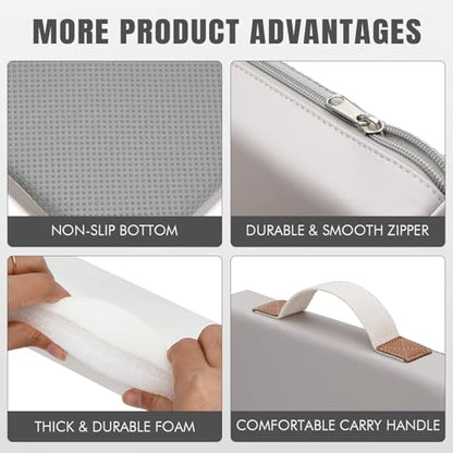 HappyPicnic Waterproof Garden Kneeling Pad, 2in Thick, Grey, 1 Pack | Soft High-density Foam knee Support, with Handle, Easy to Clean, Non-slip, for Gardening, Yoga, Prayer, Housework, Exercise - color: Grey