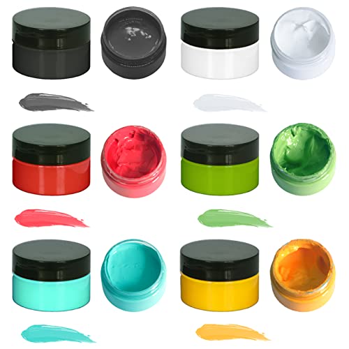 6 Jars Chalk Paste Paint Set, Silk Screen Stensils Ink, Self Adhesive Mesh Screen Stencil Ink, Art Craft Paint Chalkboard Ink Paste for DIY Home Decor. - color: 6 Colors Chalk Paste