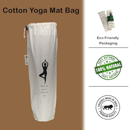 Yoga Mat Bag Cover -100% Cotton Lightweight,Washable Yoga Dust Bag With Adjustable Strap
