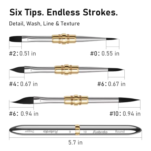 3pcs Dual-Tip Travel Watercolor Brushes Set