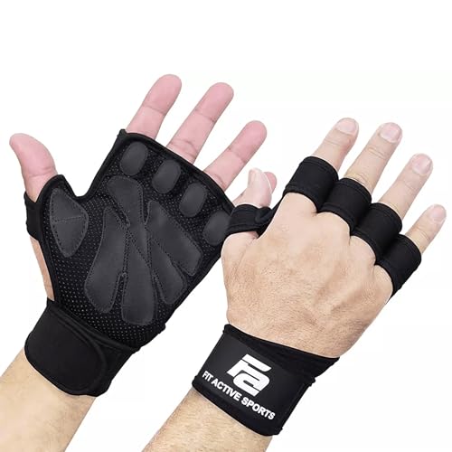 Fit Active Sports Gym Workout Gloves for Men Women Weight Lifting - size: Medium