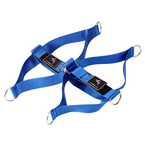 2-Pack Foot Strap for Cable Machine Fitness Attachment Shoe Workout Straps - color: Blue 2 Pack