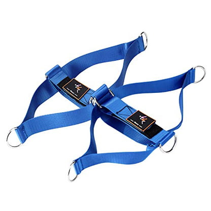 2-Pack Foot Strap for Cable Machine Fitness Attachment Shoe Workout Straps - color: Blue 2 Pack