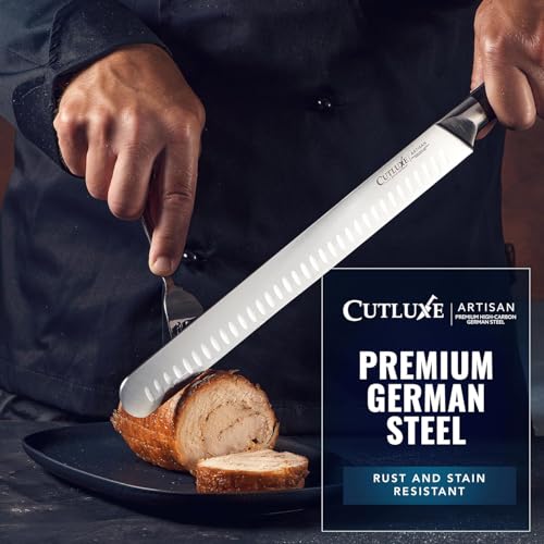 Cutluxe Carving Knife Set, Brisket Slicing & Boning Knife for Meat & BBQ | Razor Sharp German Steel, Full Tang Ergonomic Handle – Grilling Gift for Men, Artisan Series - size: 2 Pcs BBQ Set