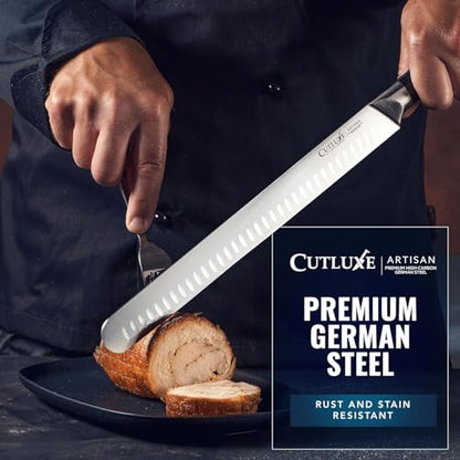 Cutluxe Carving Knife Set, Brisket Slicing & Boning Knife for Meat & BBQ | Razor Sharp German Steel, Full Tang Ergonomic Handle – Grilling Gift for Men, Artisan Series - size: 2 Pcs BBQ Set