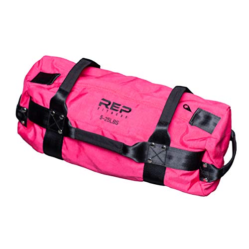 REP Fitness Adjustable Sandbag 1000D Cordura 5-200 Lbs 7 Reinforced Handles Water-Resistant Quick-Dry Small XL Functional Strongman Training Workout Cross-Fit Weighted Bag Exercise Gym Heavy - color: Small-Pink