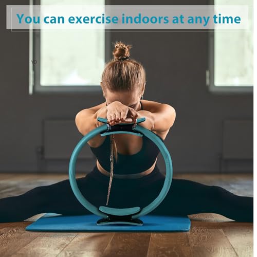 Syhood Pilates Ring 11. 81 Inch Pilates Circle Yoga Ring Magic Lightweight Flexible Workout Equipment for Fitness Physical Therapy Resistance Exercise Arms Legs - color: Green