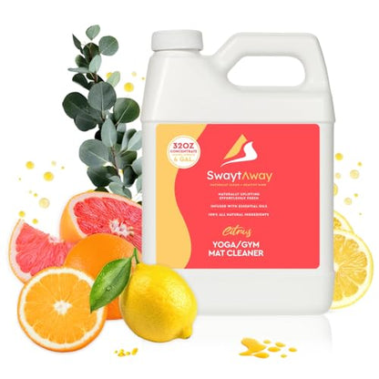 SwaytAway Fitness Mat Cleaner Concentrate Citrus, 32oz Makes 4 Gallons - size: 32 oz - 1 Pack