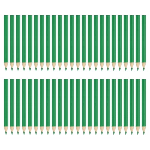 PATIKIL Fruit Green Colored Pencils Set,48 Pcs Oil Color Pencils Wooden 3.5inch Coloring Drawing Half Pencils for Artists Art Painting - color: Fruit Green