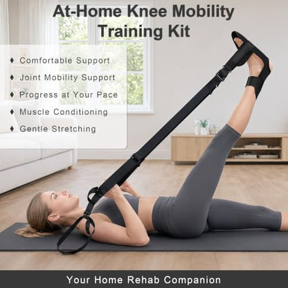 SPRING SEAON Knee Replacement Recovery Aids, Leg Stretcher Strap Kit - color: Black
