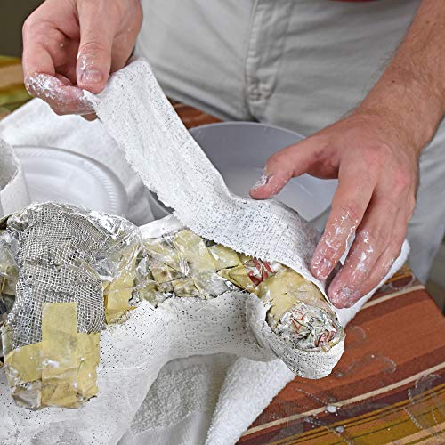 Activa Rigid Wrap Plaster of Paris Cloth, 6-in x 15-ft | Ideal Sculpting Medium for Arts & Crafts | Easy to use just dip in water, extra creamy for a smooth finish, cuts with scissors, dries hard in 5 minutes, paintable - size: 8" X 15'