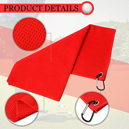 Remagr 4 Pack Golf Towel Microfiber - color: Blue, Navy, Gray, Red