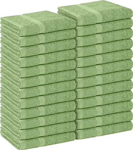 Utopia Towels Salon Towels, Pack of 24, 16x27 in, 100% Cotton, Sage Green - color: Sage Green, size: 24 Pack