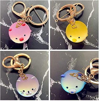 2Pcs Silicone Resin Molds for Jewelry Keychain Pendent Necklace, Cute Animal Orbs Piglet Chicken Bear Shape Ornaments Casting Molds for UV Resin Crafts, DIY Jewelry Making (Mirror & Matt) - size: 2pcs Animal