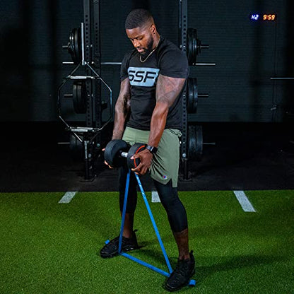Serious Steel Fitness 81.3cm(32인치) 저항 트레이닝 밴드 (휴대용 운동 밴드 시스템 트레이닝 밴드 - 152cm(5피트 10인치) 미만의 개인에게 적합) - color: #3 블루 (11.3-36.3kg(25-80파운드))